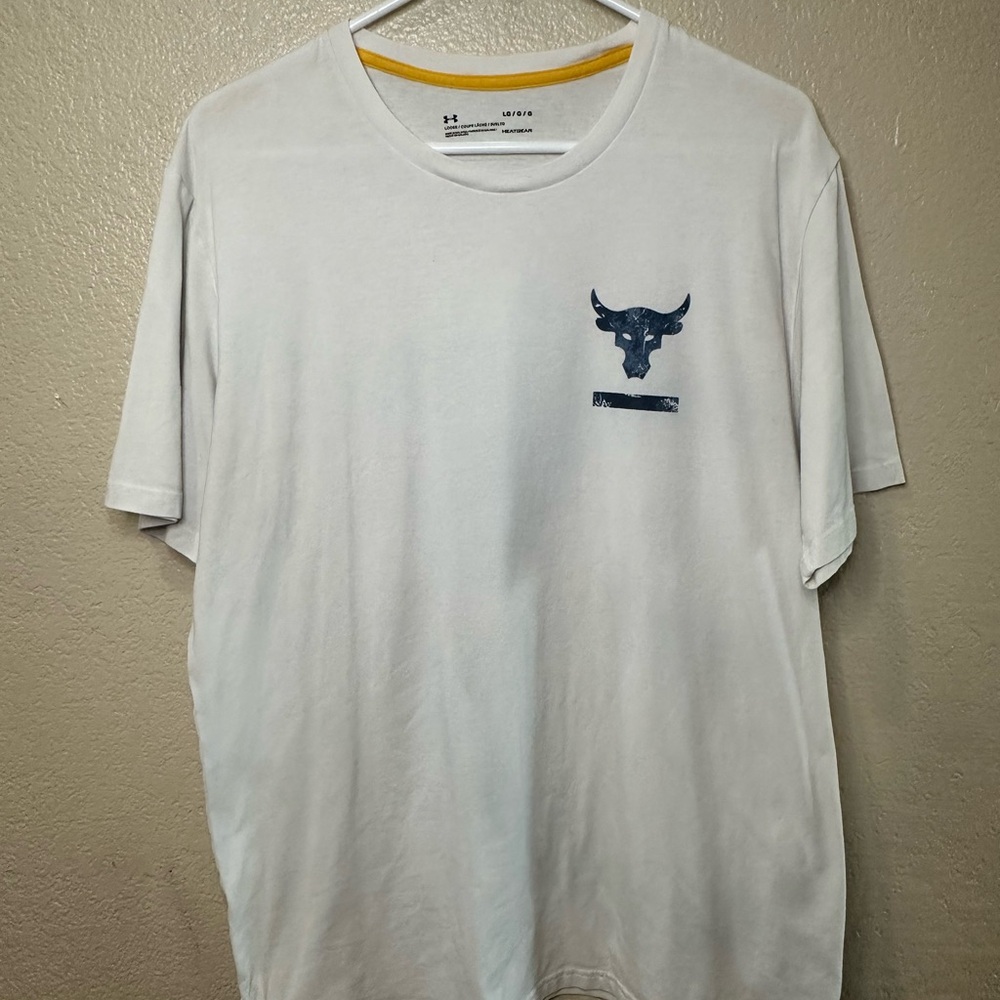Under Armour White T-Shirt with Bull Logo